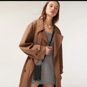 Bandolier Emma pebble leather crossbody in black/pewter for iPhone 13 promax